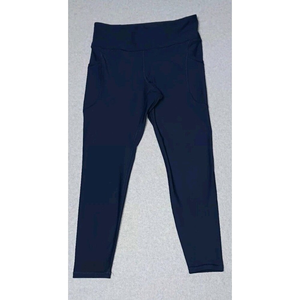 Old Navy Active Powersoft High Rise Leggings Large Navy Blue Go Dry Yoga Pants
